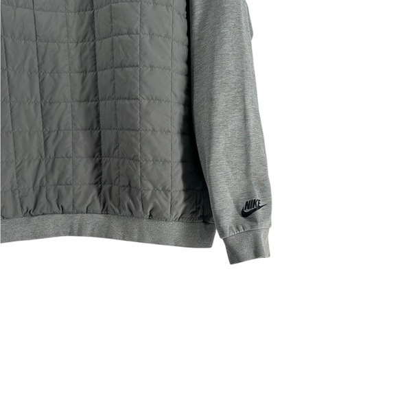 Nike Tech Pack Quilted Crewneck Sweatshirt in grey athletic academic sz M - Picture 6 of 9